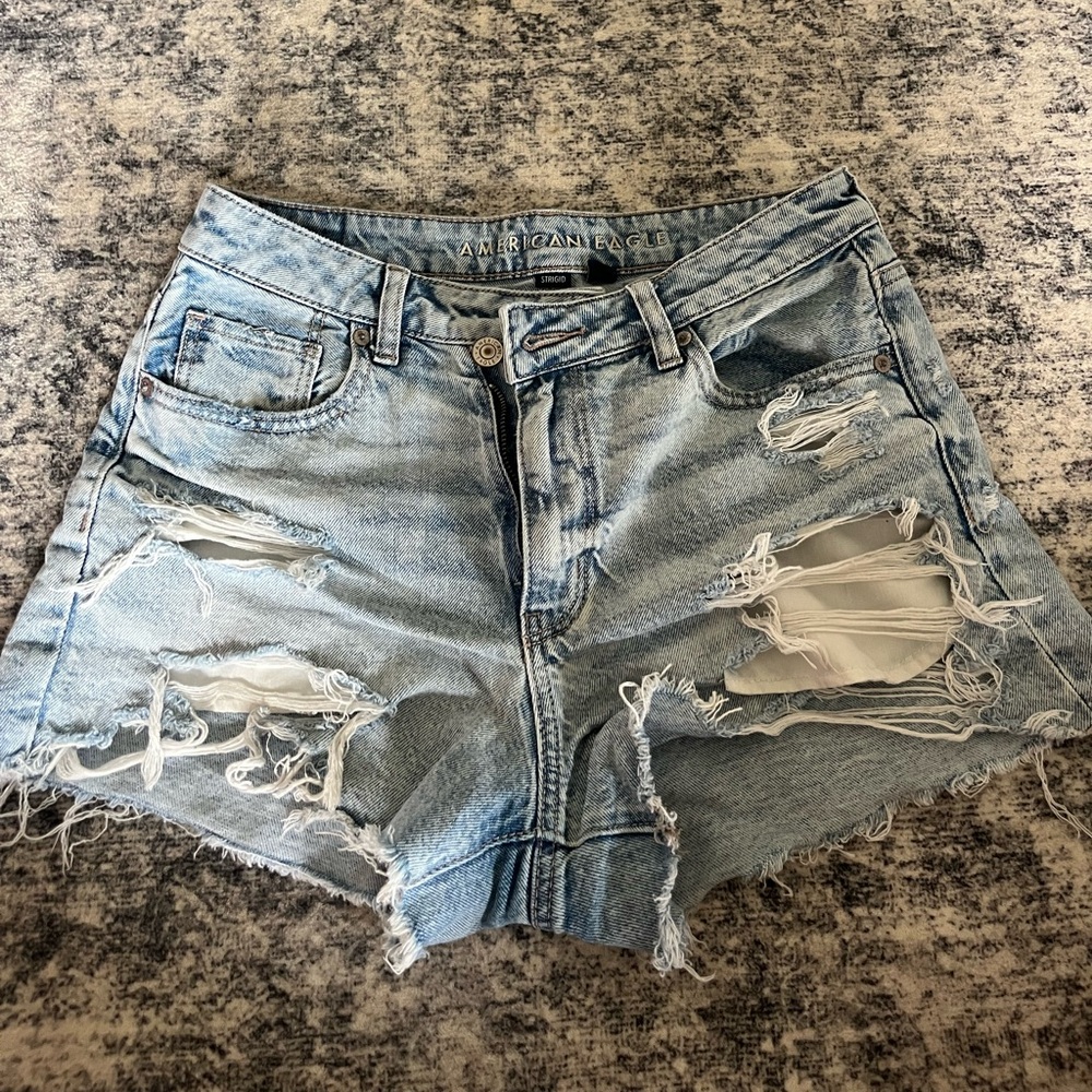 Distressed American Eagle Jean Shorts